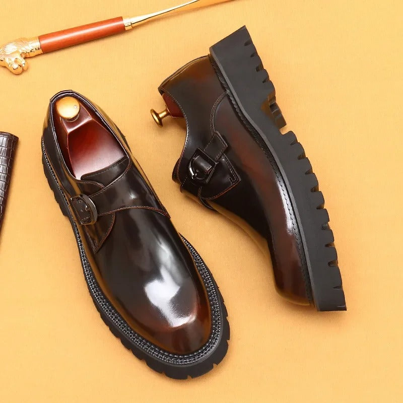 Italian Patent Leather Mens Dress Shoes Luxury Brand Handmade