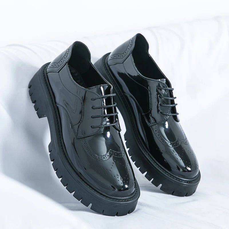 Spring High Quality Men's Dress Shoes Men Platform Oxfords Fashion