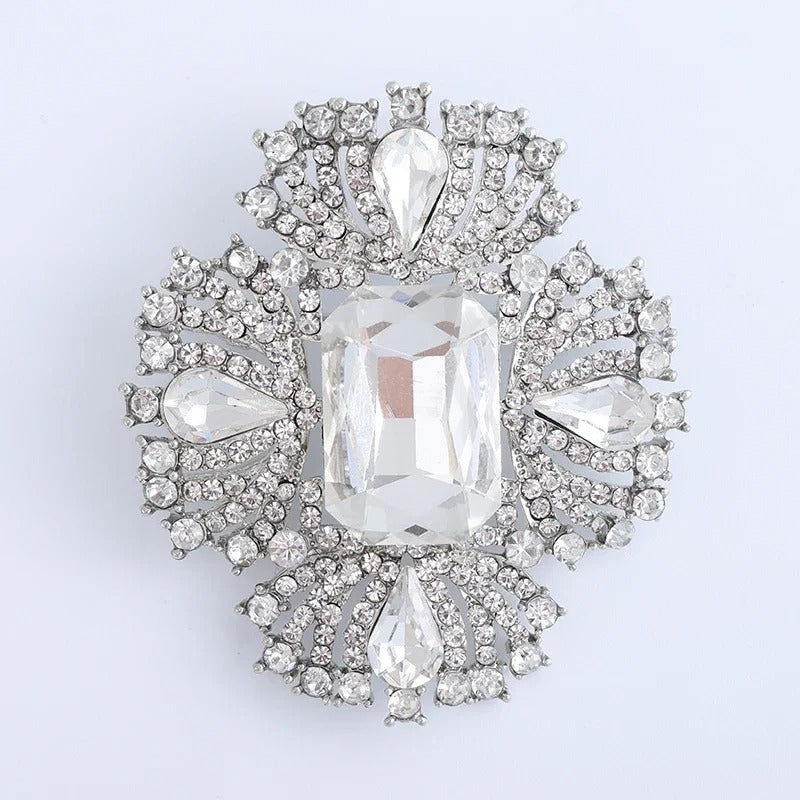Crystal Large Glass Brooches for Women