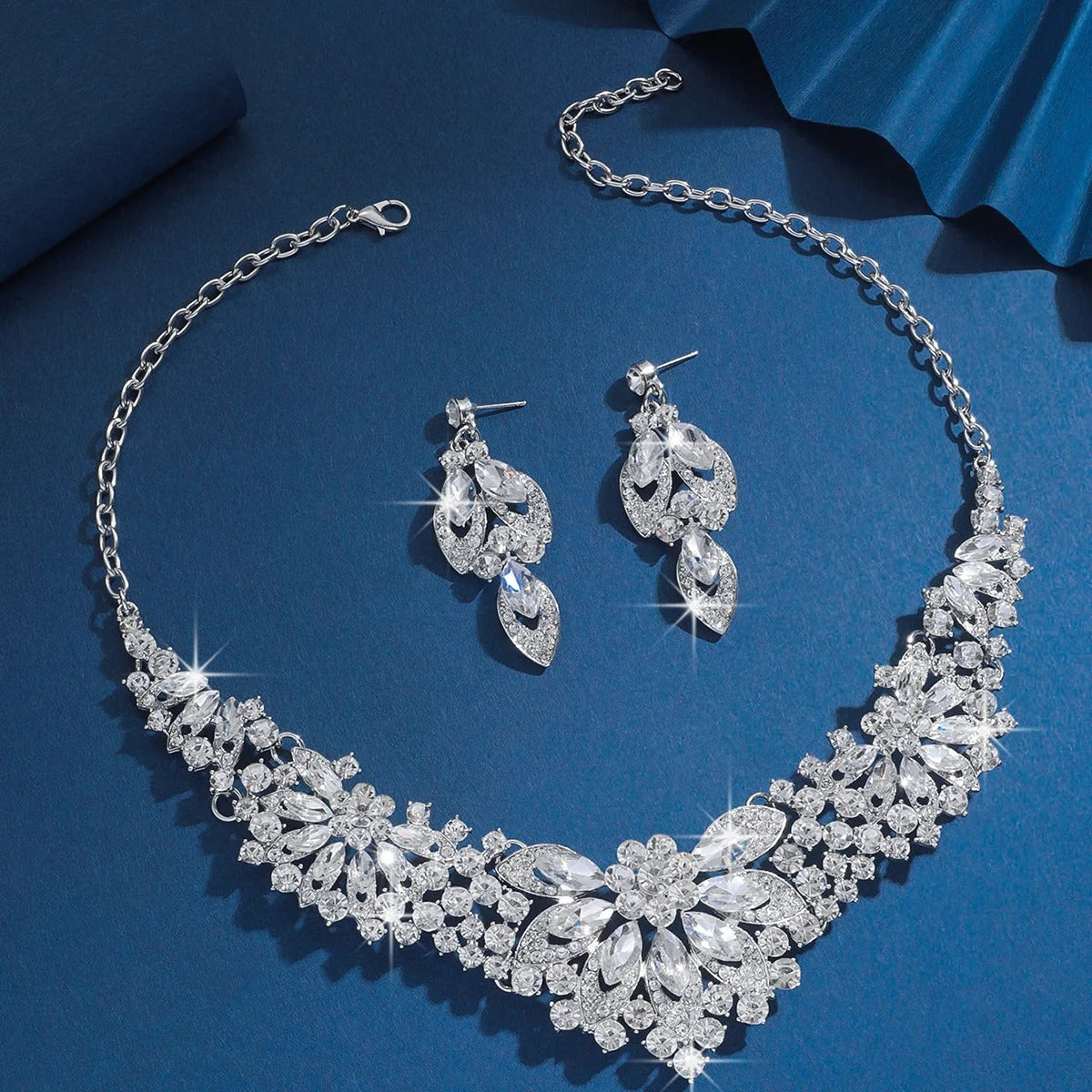 Flower Necklace Earrings