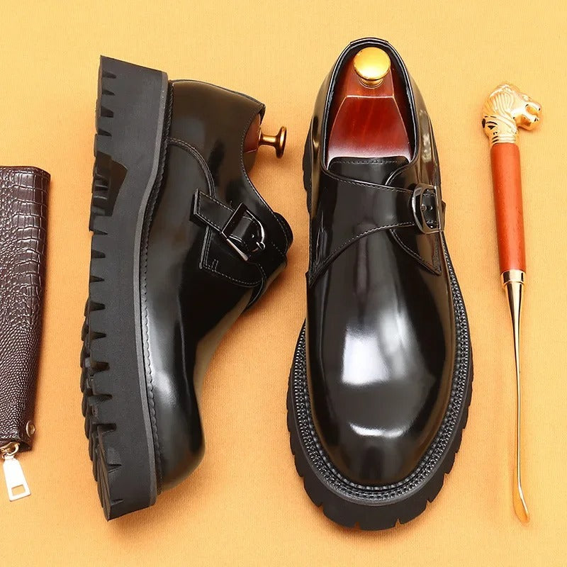 Italian Patent Leather Mens Dress Shoes Luxury Brand Handmade