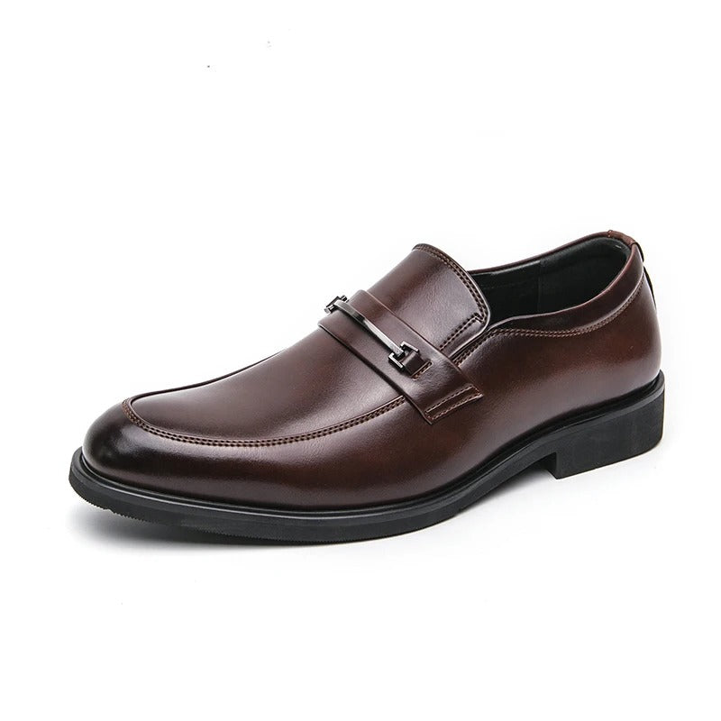 Classic Style Slip On Loafers Round Toe