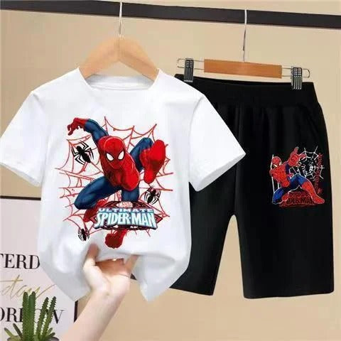 Two-Piece Set Spider-Man Children's T-Shirts Set