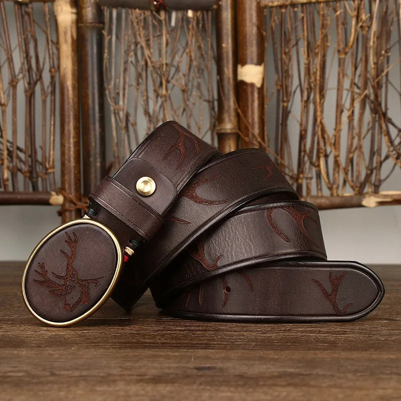 3.8CM Pure Cowhide High Quality Genuine Leather Belts for Men Brand Strap