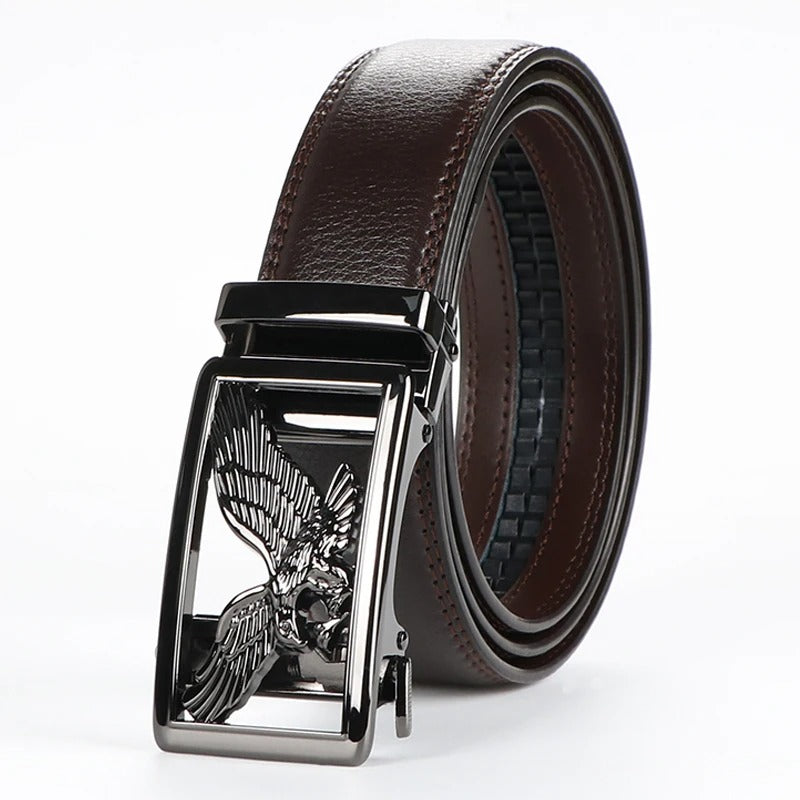 Belt With Alloy Automatic Buckle