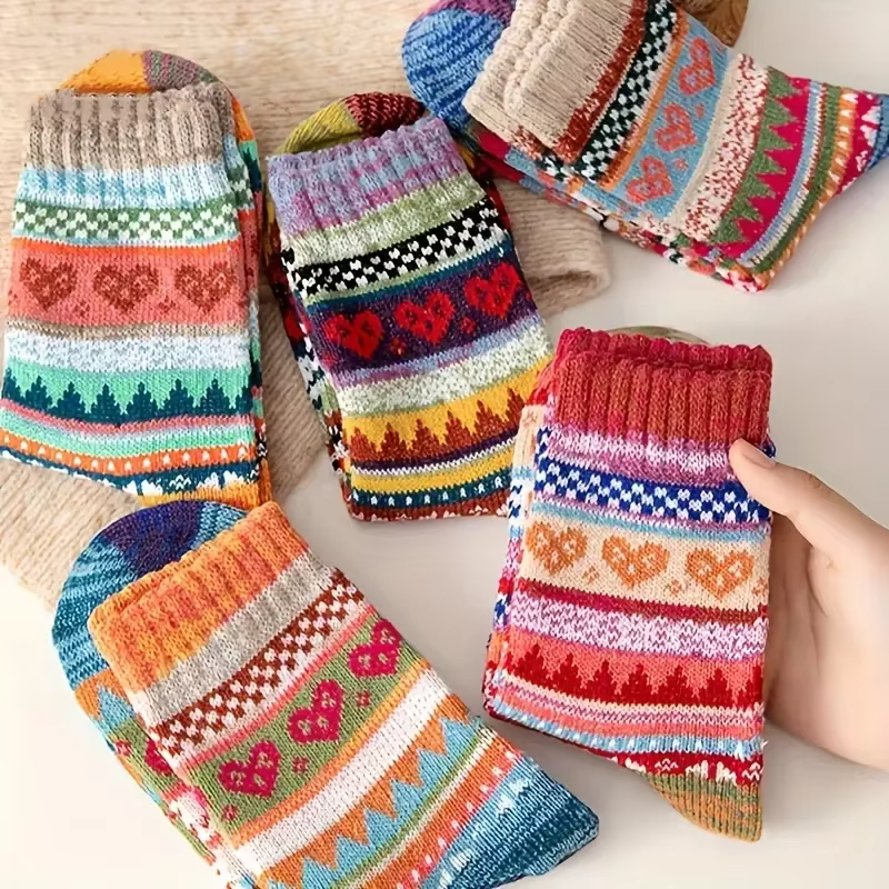 Vintage Warm Pattern Socks