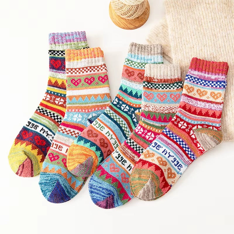 Vintage Warm Pattern Socks