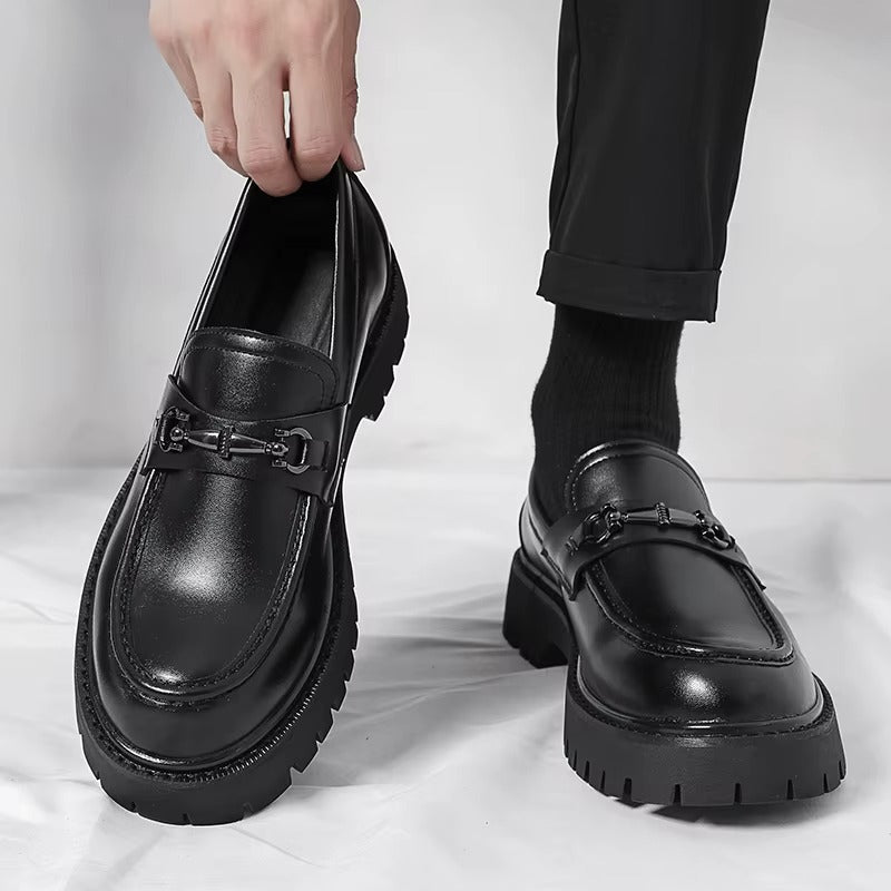 Thick-soled Leather Shoes