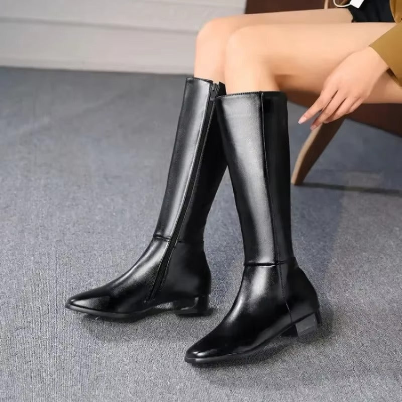 Leather Knee High Boots