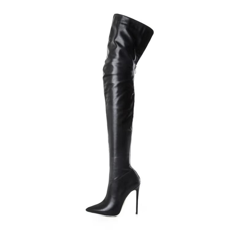 Leather High Heel Boots