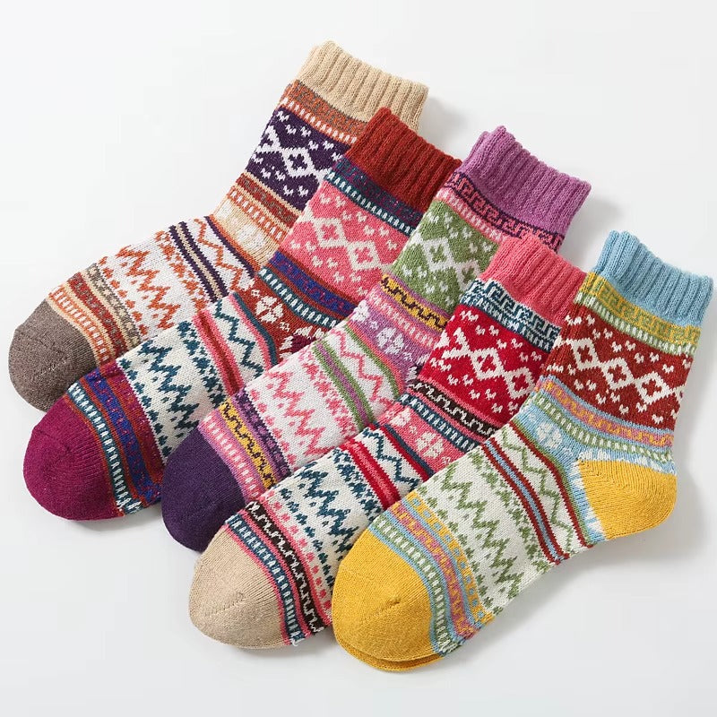 Vintage Warm Pattern Socks