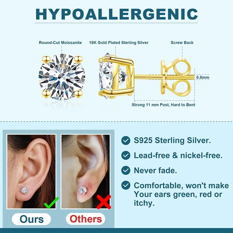 Rhinestone Ear Studs Earrings