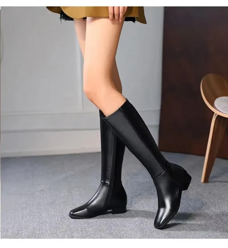 Leather Knee High Boots
