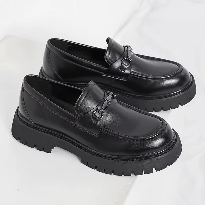 Thick-soled Leather Shoes