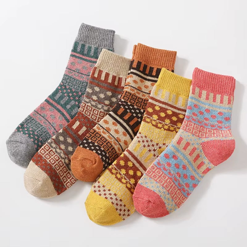 Vintage Warm Pattern Socks