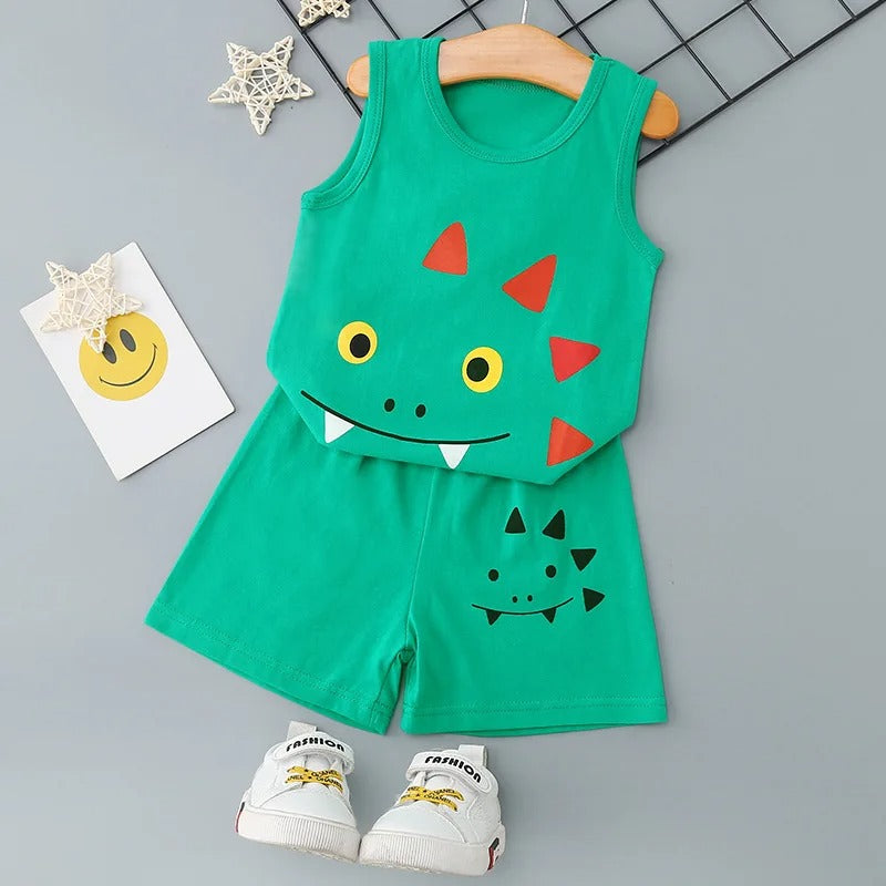 Cartoon Children's Dinosaur Pajamas Sleepwear Kids.