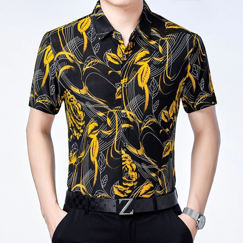 Men's shirt pattern shirt printed shirt