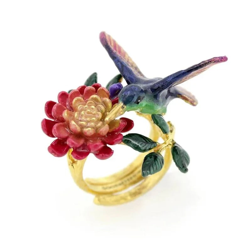 butterfly pattern women's ring.