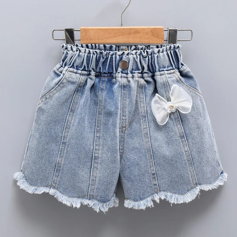 Fashion Clothing Casual Vintage Summer Baby Cute Hot sweet Fairy core Children's Clothing Streetwear Denim Kids Shorts for girls