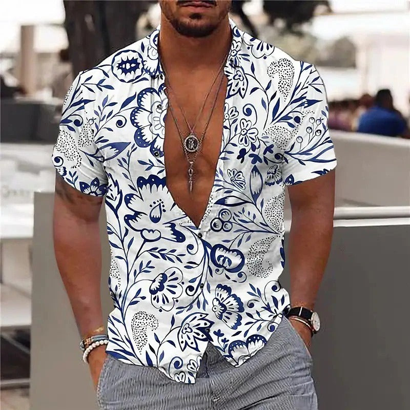 Men's shirt pattern shirt printed shirt