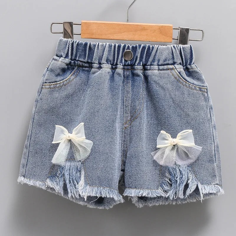 Fashion Clothing Casual Vintage Summer Baby Cute Hot sweet Fairy core Children's Clothing Streetwear Denim Kids Shorts for girls