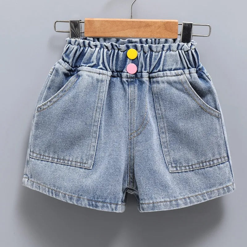 Fashion Clothing Casual Vintage Summer Baby Cute Hot sweet Fairy core Children's Clothing Streetwear Denim Kids Shorts for girls