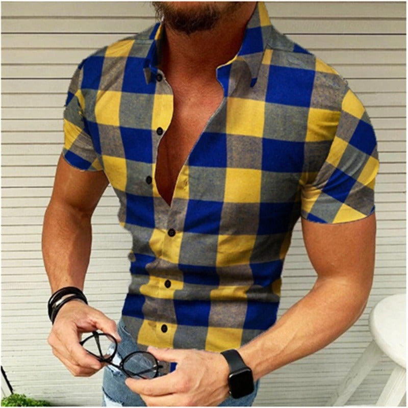 Men's shirt pattern shirt printed shirt
