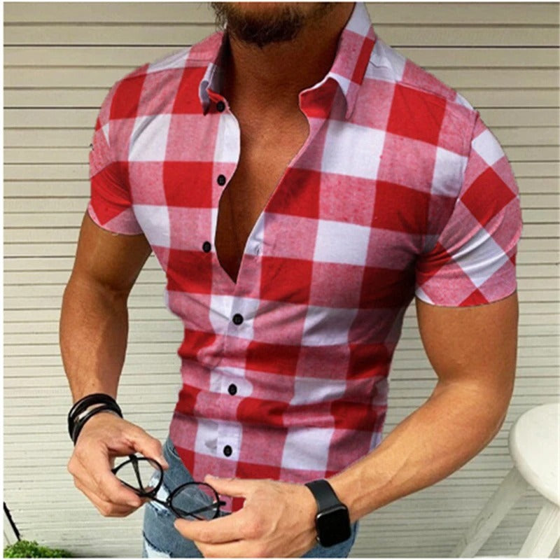 Men's shirt pattern shirt printed shirt