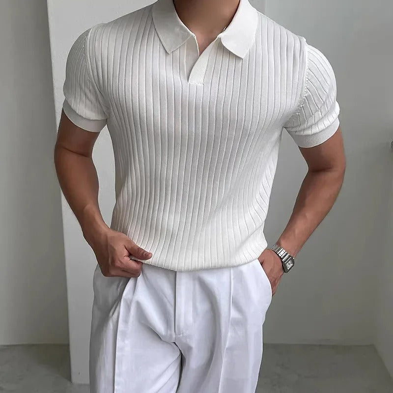 Golf Polo Shirt Open Neck Breathable Quick Drying Short Sleeved Top