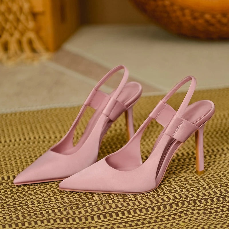 Pointed Toe Slip On Thin High Heel