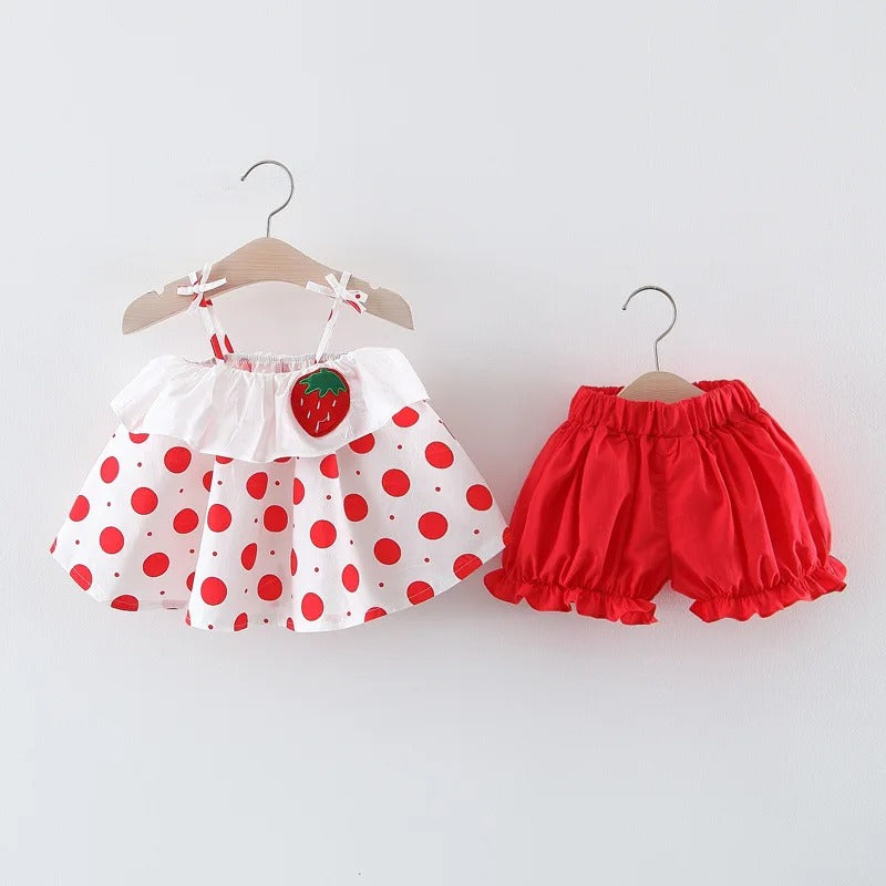 2/piece Set of Baby Girl Dress Flower Bud