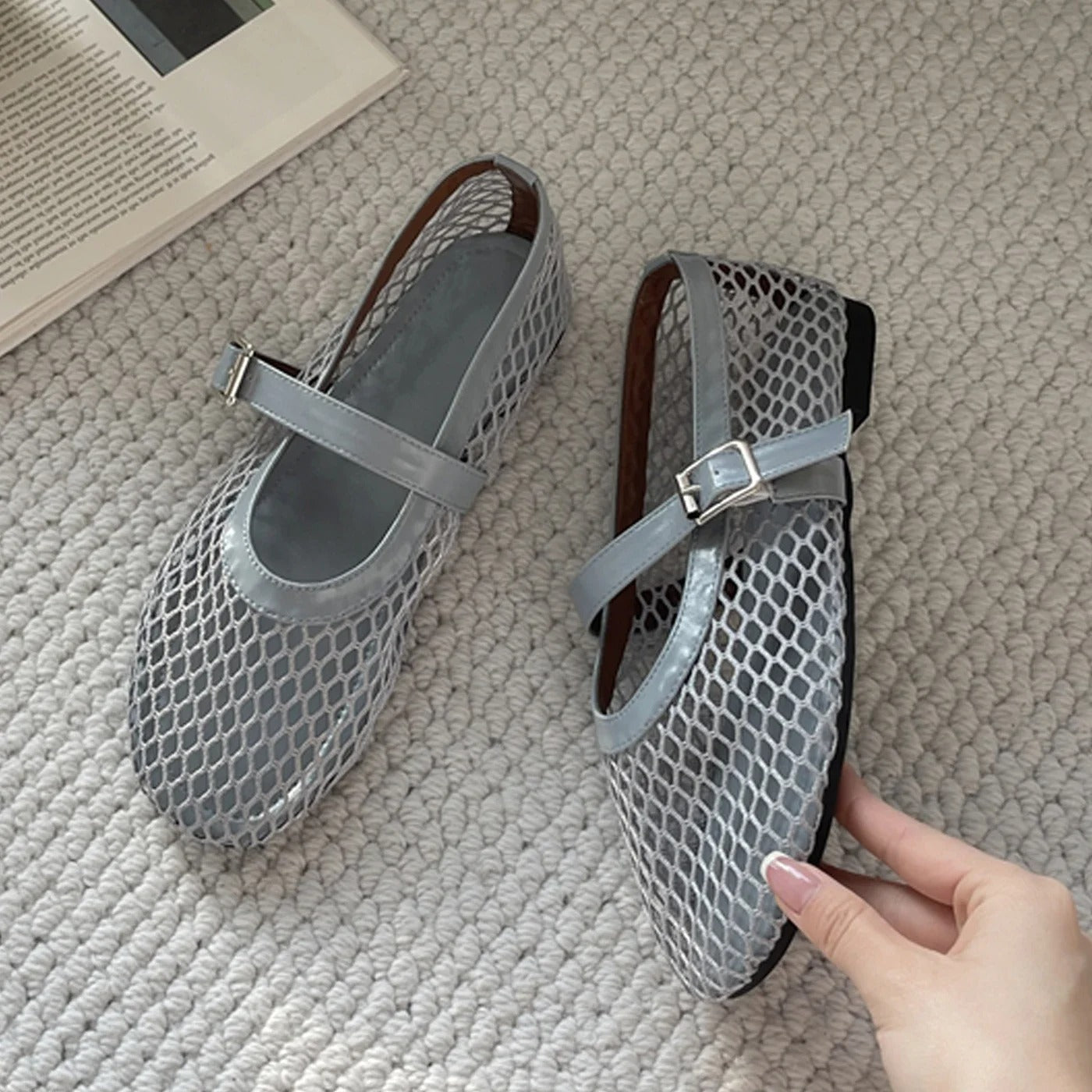 Designer Cozy Mesh Heels Women