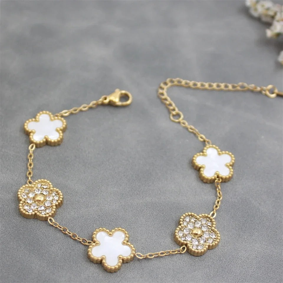 Flower Bracelet Bangle Elegant
