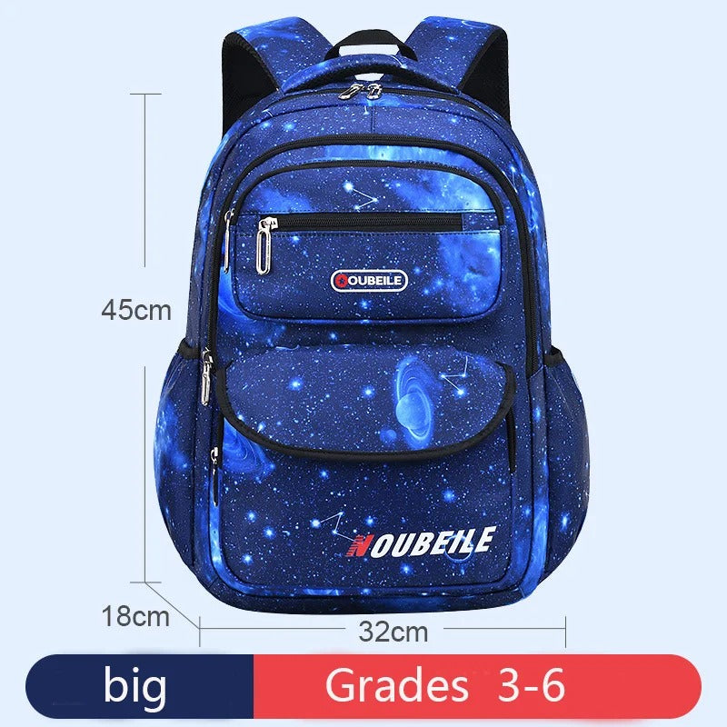 Sky Print Boy Girl Children's Shoulder Bag Waterproof School Bag