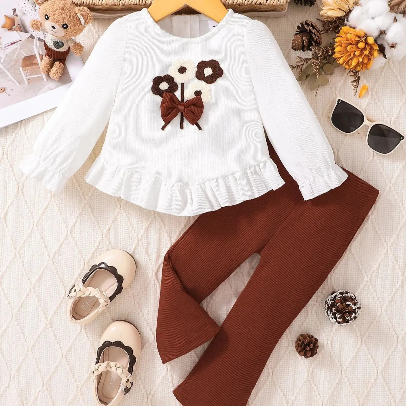 Flared Pants Two-Piece Set for Babies.