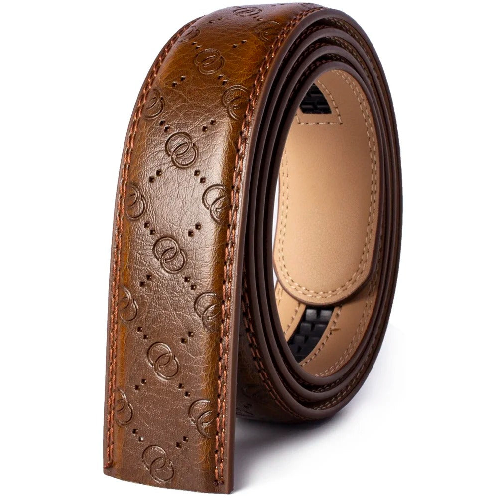 Leather Belts Without Buckle for Men Women High Quality Male Jeans Belt