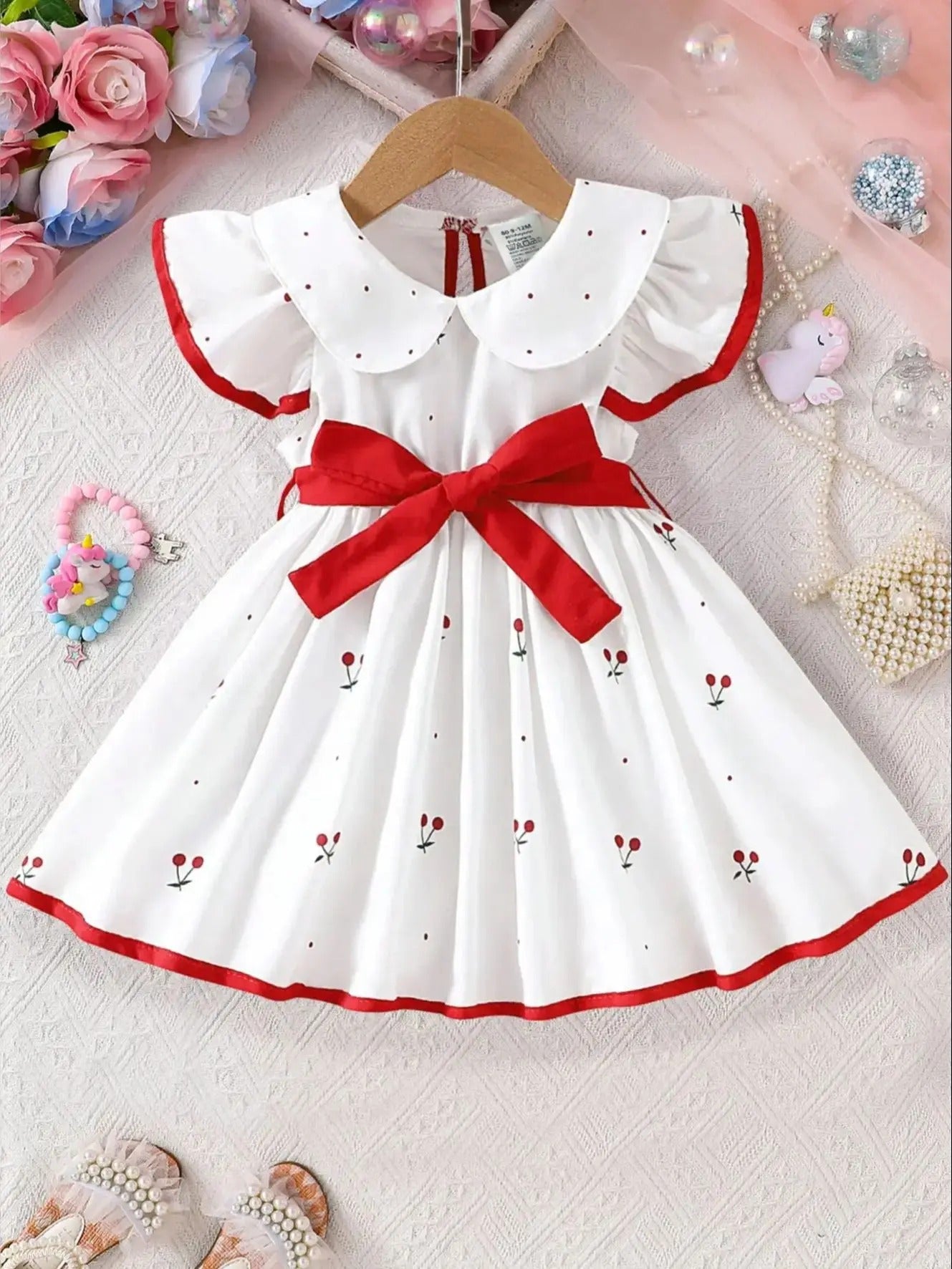 Girls Infant Floral Print Dress