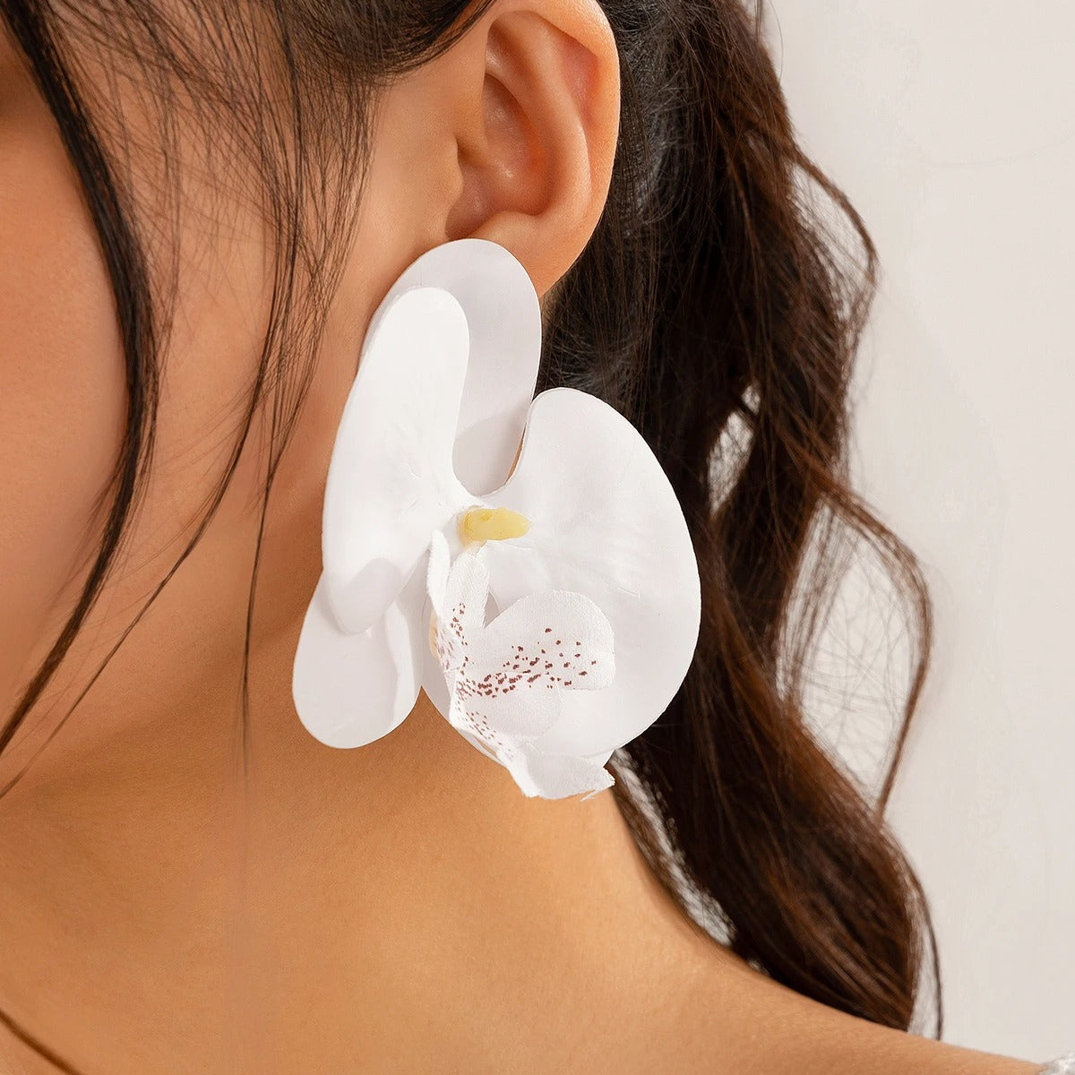 Trend Pink Butterfly Orchid Drop Earrings.