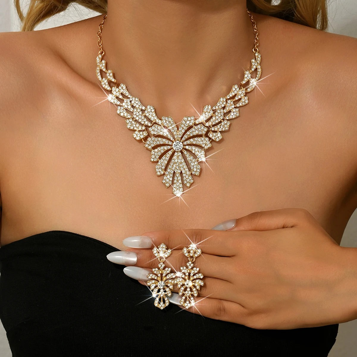 sparkling diamond studded banquet wedding