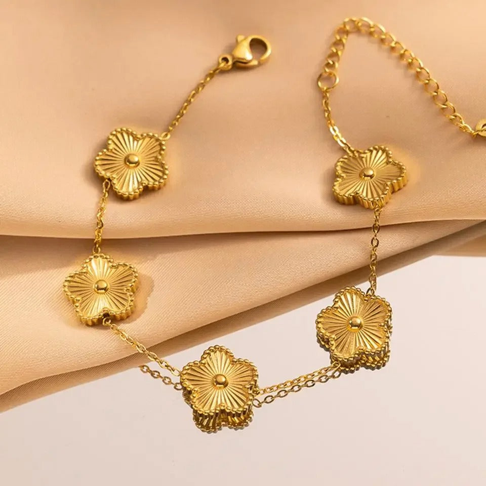Flower Bracelet Bangle Elegant