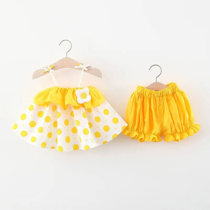 2/piece Set of Baby Girl Dress Flower Bud