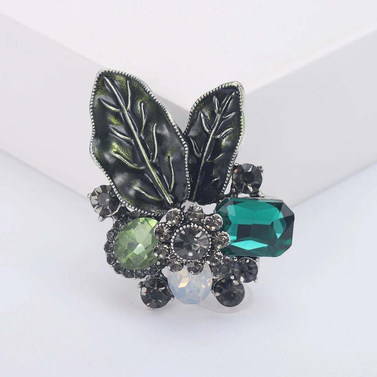 Enamel Leaf Brooches for Women