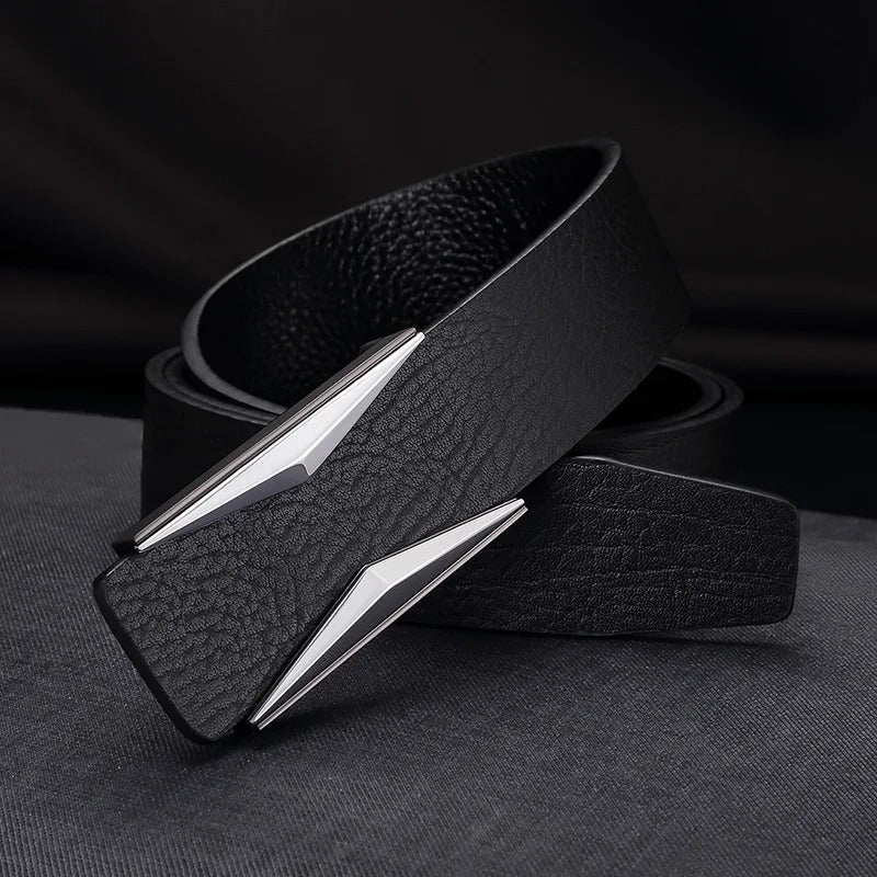 Shiny Coffee Design Buckle High Quality Waist Shaper Leather genuine Belts