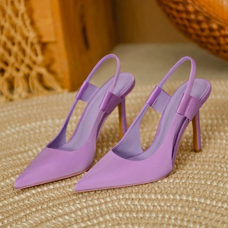Pointed Toe Slip On Thin High Heel