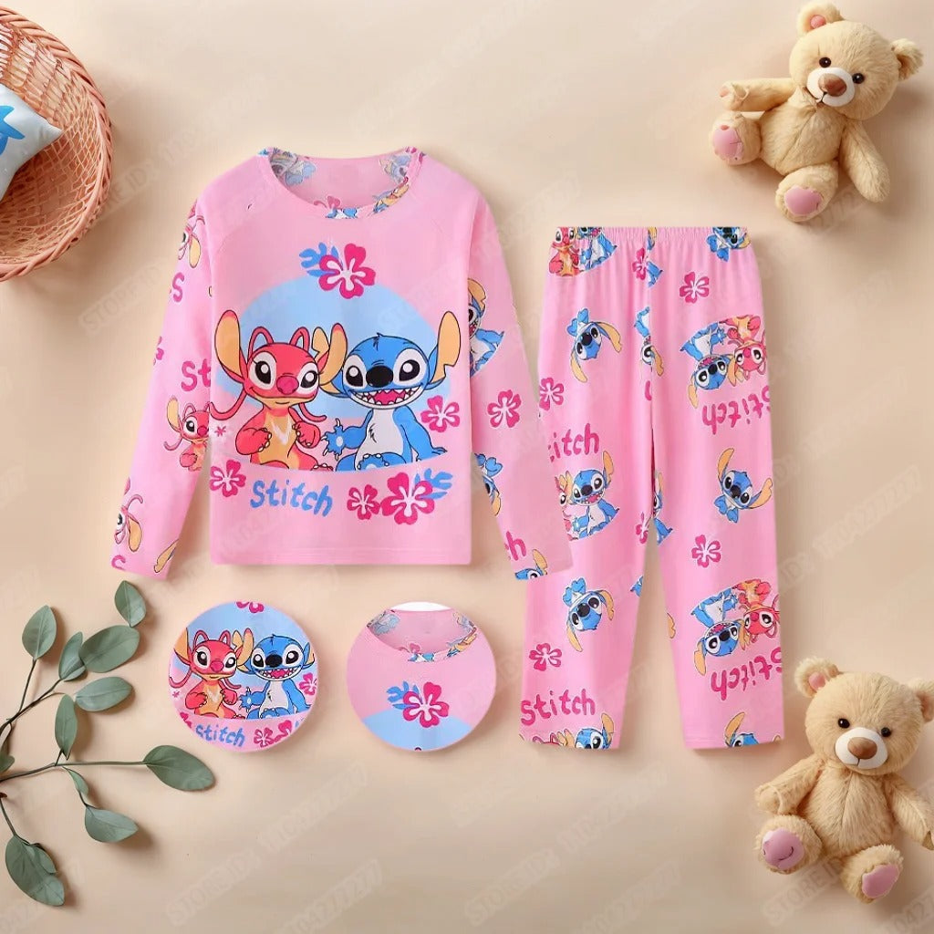 Kids Stitch Pajamas for Boys Girls Home Wear Kids Casual Sleepwear.