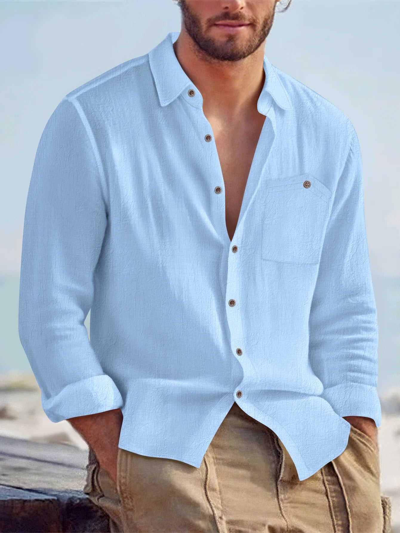 Hemp Long Sleeve Shirt Loose