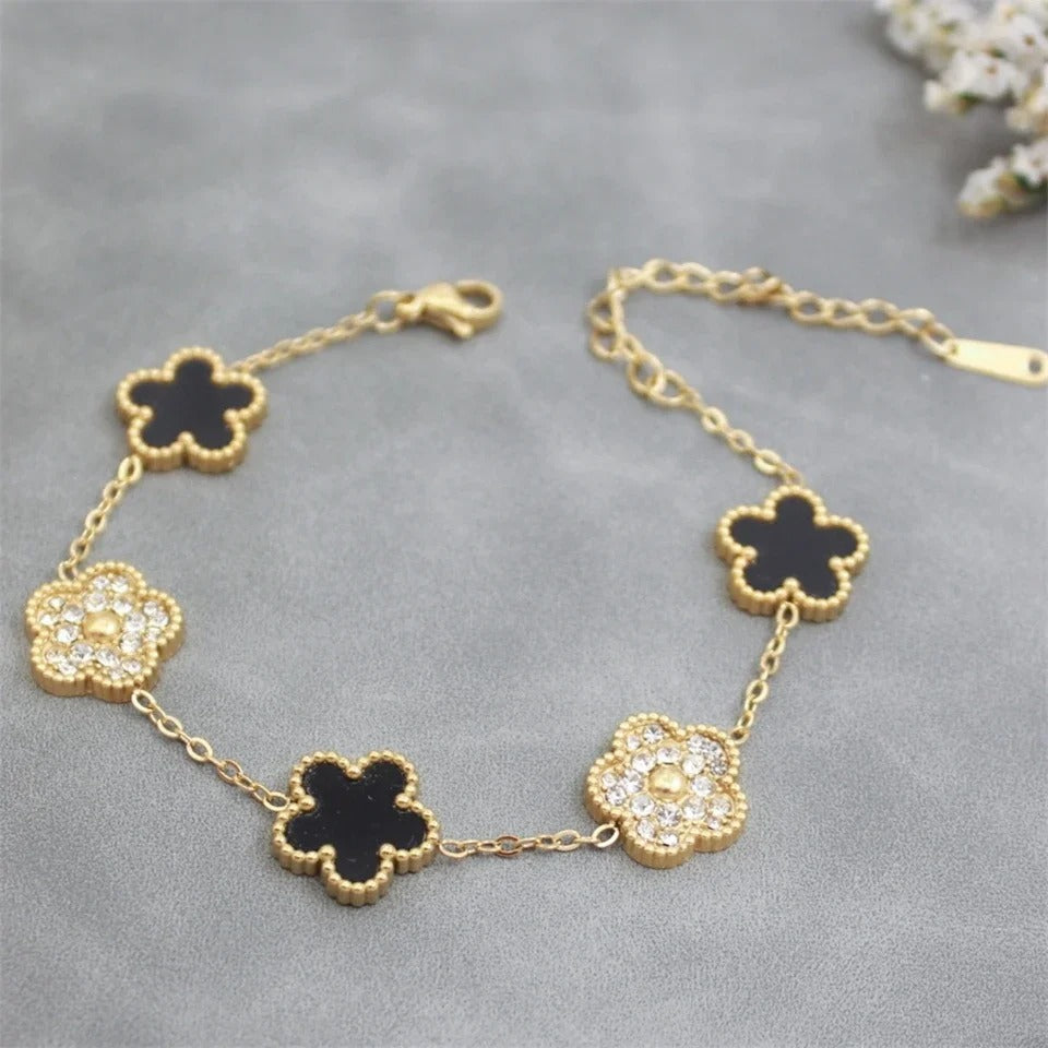 Flower Bracelet Bangle Elegant
