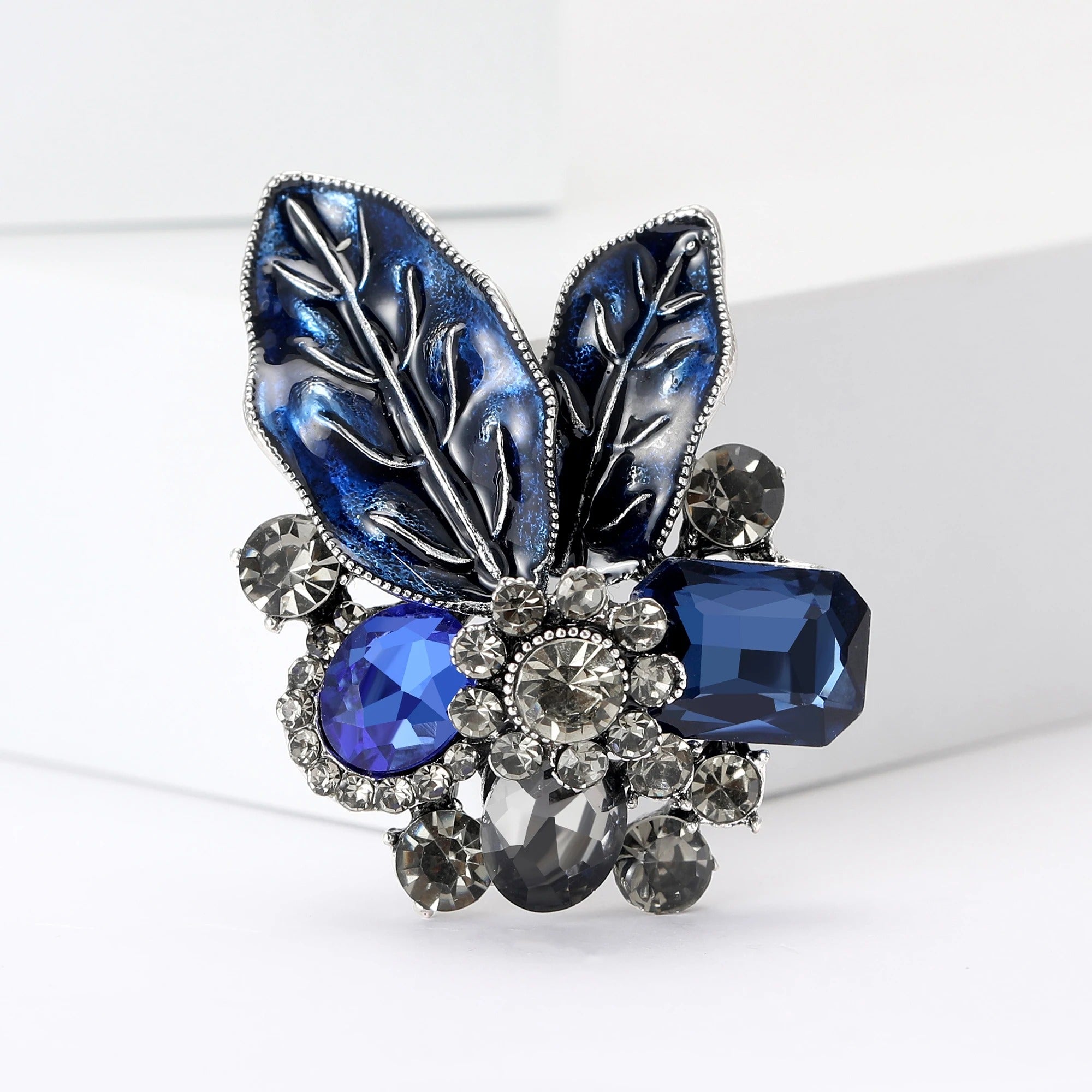 Enamel Leaf Brooches for Women
