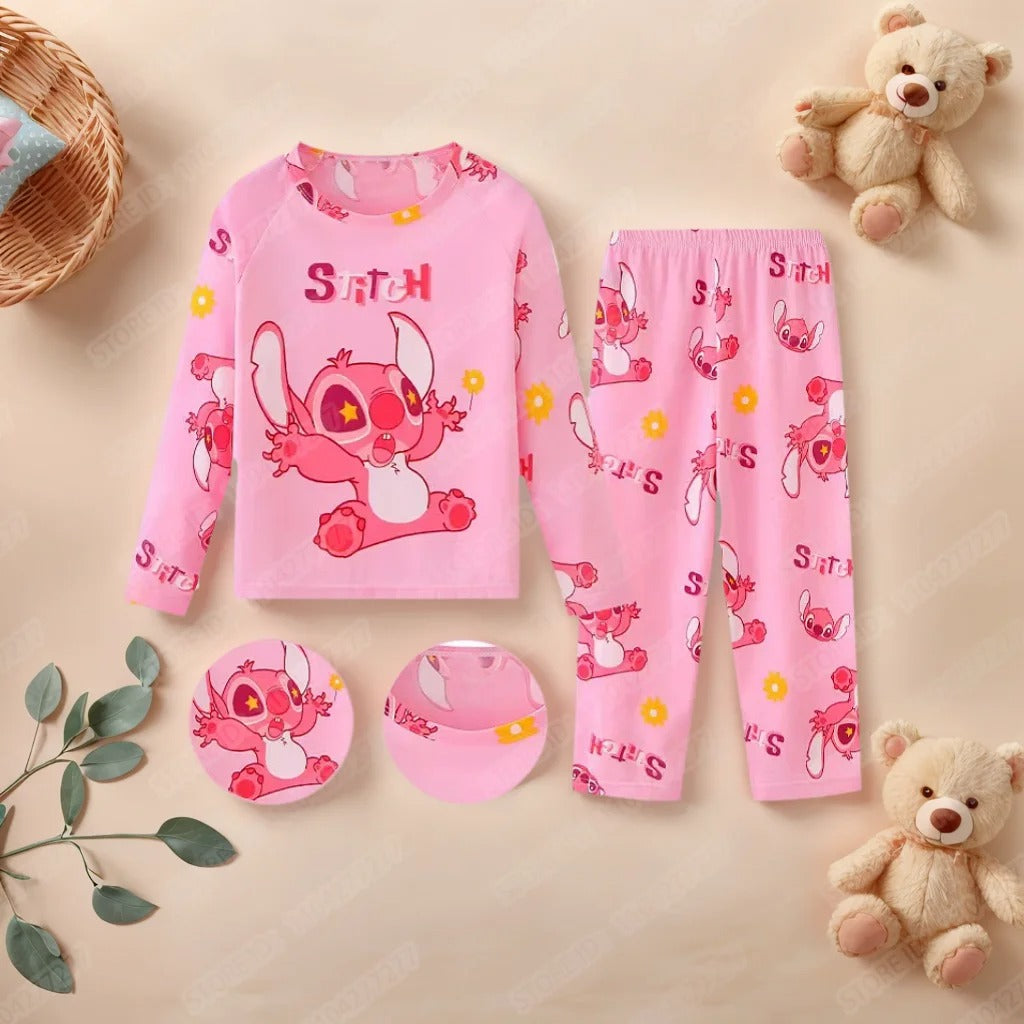 Kids Stitch Pajamas for Boys Girls Home Wear Kids Casual Sleepwear.