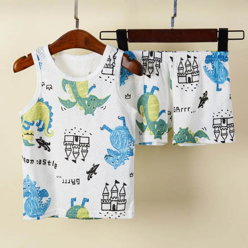 Cartoon Children's Dinosaur Pajamas Sleepwear Kids.